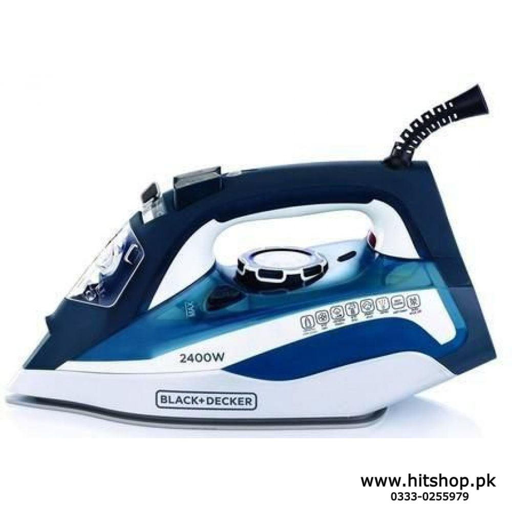Black ND Decker Steam iron 2400wt X2150 White N Blue 
